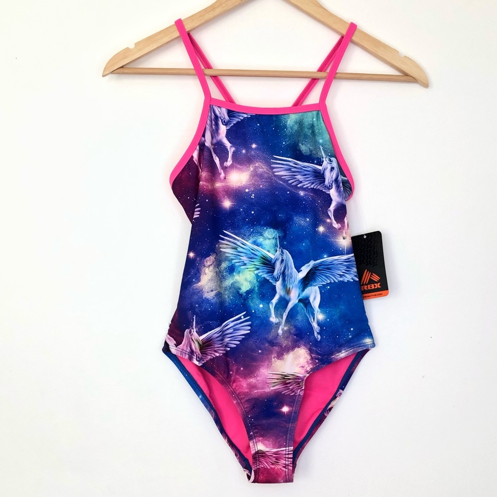 RBX | Girls Unicorns Swimsuit Pink Blue Size 14